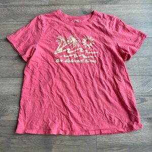 Old Navy Coral Tee with Gold Accents